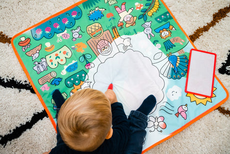 Activité créative - NATHAN - Coloréo Baby - Colorier avec de l'eau, tapis et feutre adaptés