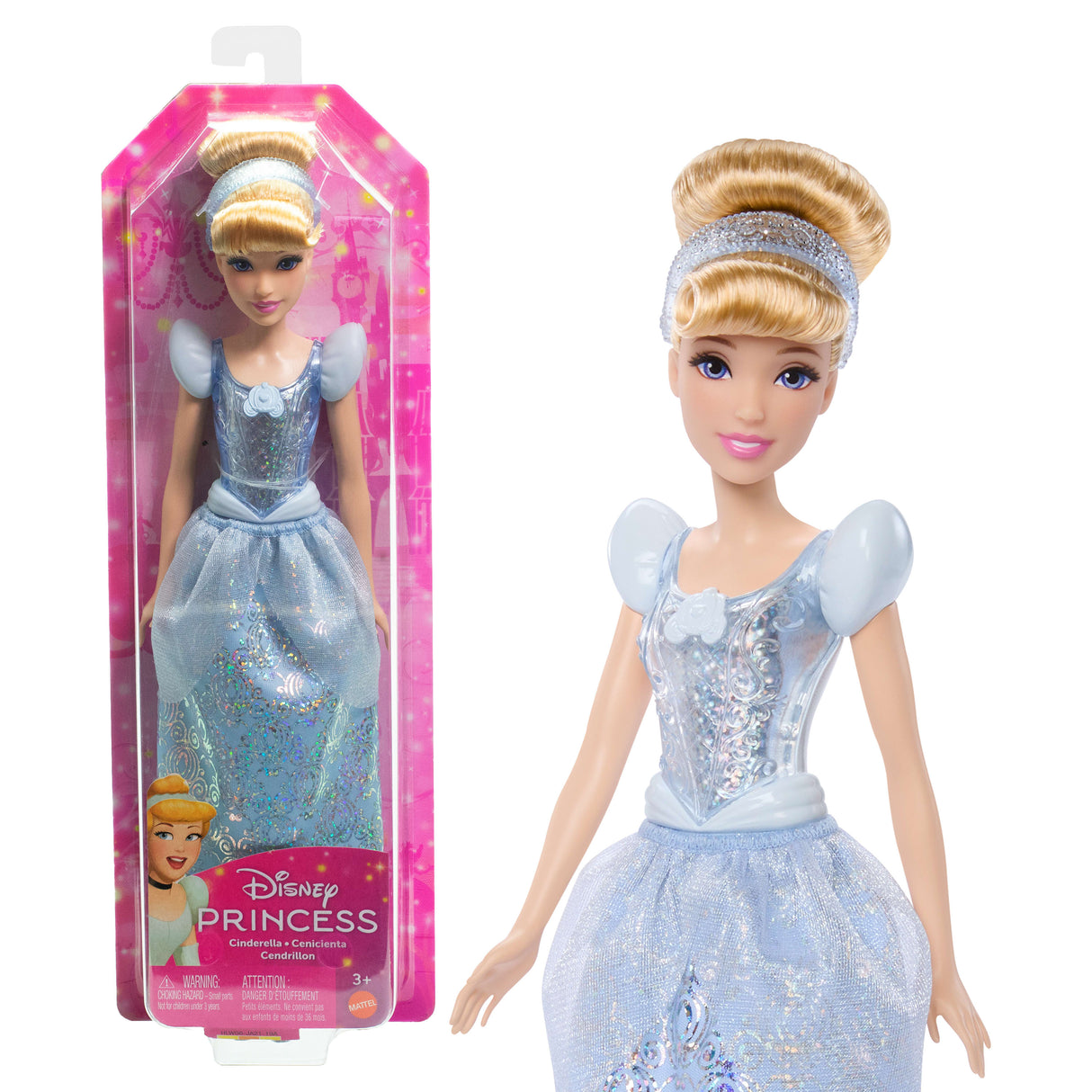 Cendrillon Poupée 29 cm, Mattel Poupée Disney Princesses habillage et accessoires HLW06