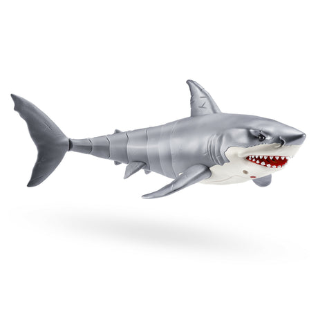 Jouet Interactif - ZURU - Shark Attack Robo Alive - Grand requin blanc avec mouvements réalistes et yeux brillants