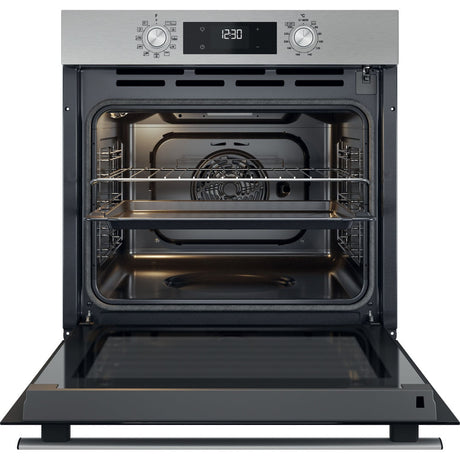 Four encastrable - Pyrolyse + Hydrolyse - Multifonction Chaleur pulsée - WHIRLPOOL - OMR58RU0SX - Inox - Porte froide