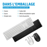 Ensemble Clavier Souris sans fil HP 650 - AZERTY - Noir