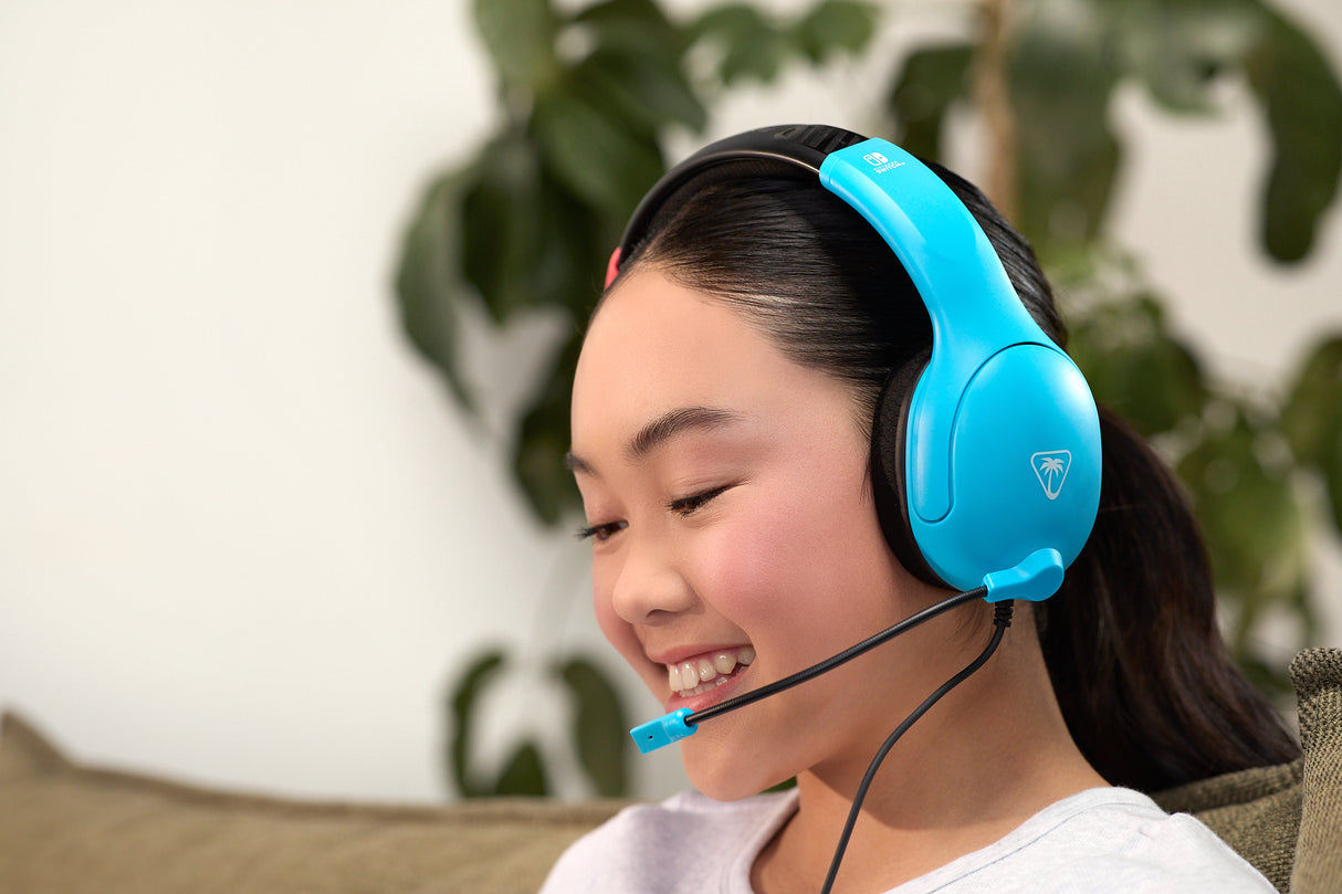 Casque gaming filaire - TURTLE BEACH - TBS-8002-25 - Airlite Fit - Sous licence officielle de Nintendo Switch™ - Bleu fluo et rouge