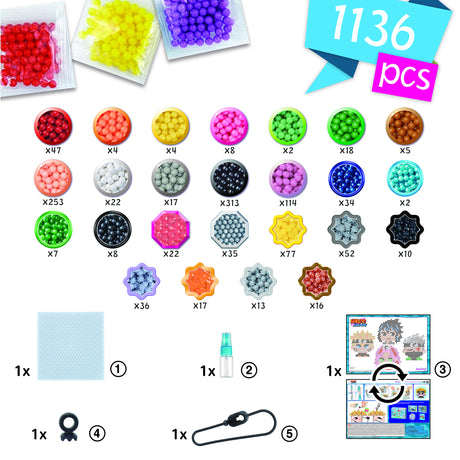 Le kit porte-clés Naruto - Aquabeads - 35118