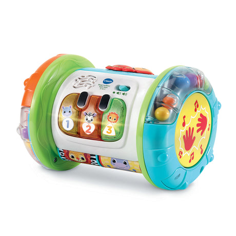 Rouleau d'activités interactif VTECH MAGI ROULEAU TAM-TAM 3 EN 1 pour bébé de 9 a 36 mois - Blanc/Multicolore