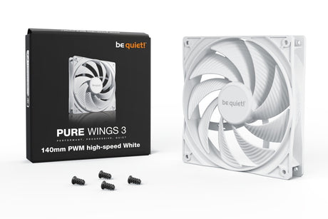 Ventilateur de boitier be quiet! Pure Wings 3 Haute Vitesse PWM 14cm (Blanc)