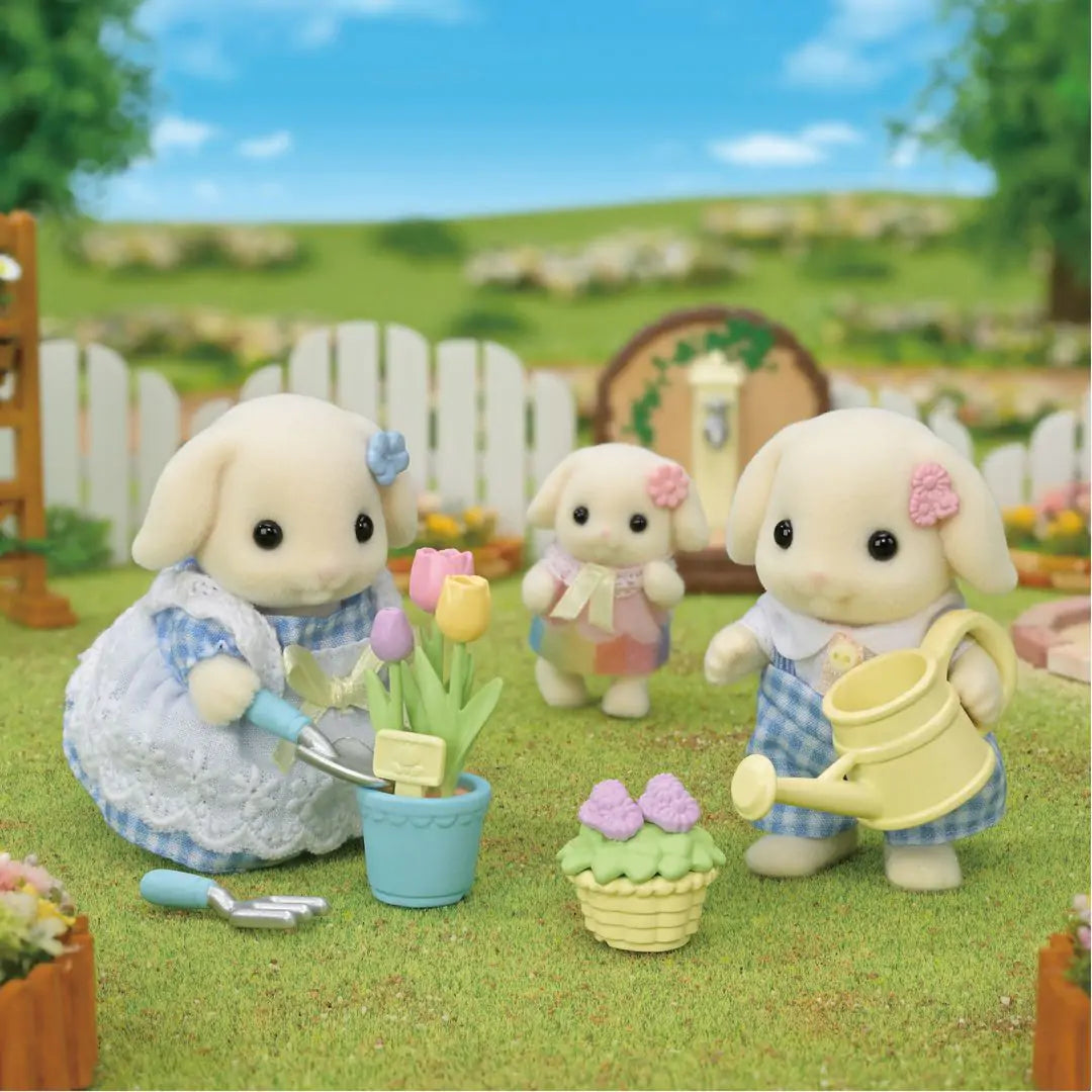 Poupée - SYLVANIAN FAMILIES - Le frere et la soeur Lapin Bélier - Jardinage - Articulés - Multicolore