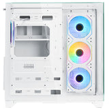 Boitier Moyen Tour ATX iTek Dark Cave Pano RGB avec panneaux vitrés (Blanc)