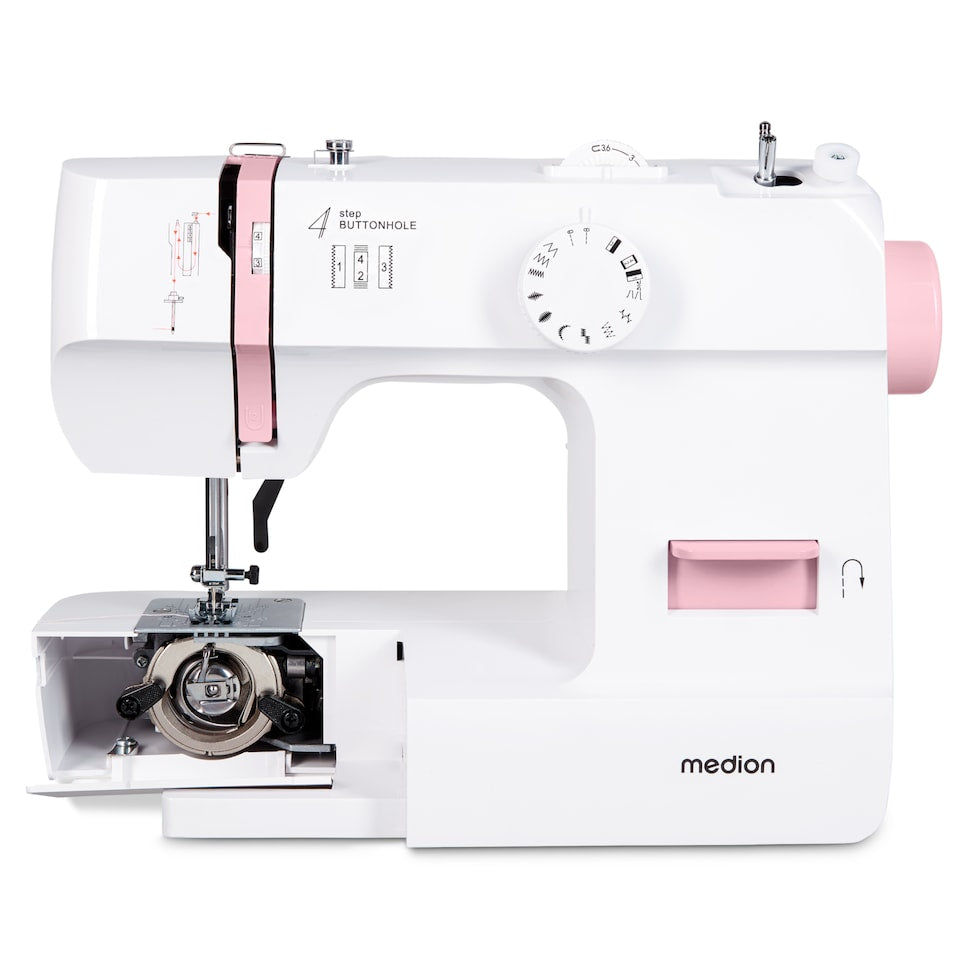 Machine a Coudre - MEDION - SM 70 - 71W - 12 Points - 700 tr/min - LED - Rose
