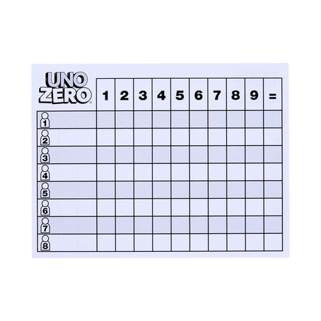 UNO Zéro - jeu de cartes - jeu de société famille - des 7 ans - 2 a 8 joueurs - Mattel Games - JHH48