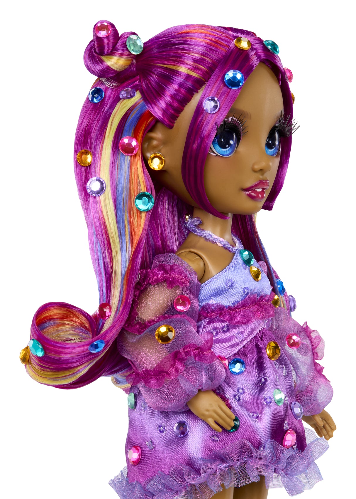 Rainbow High - Poupée Mannequin Be Dazzling - Noemie Violette - 28 cm - Pierres précieuses scintillantes et accessoires inclus