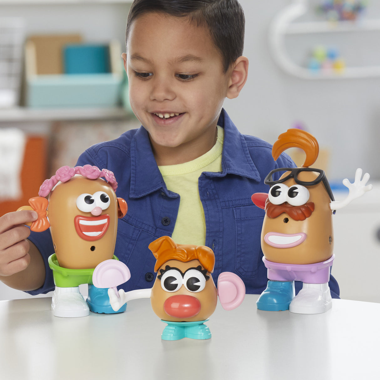 Monsieur Patate Méga patate coffret avec 42 pieces dont une boîte de rangement, Potato Head, jouets préscolaires créatifs, des 2 ans