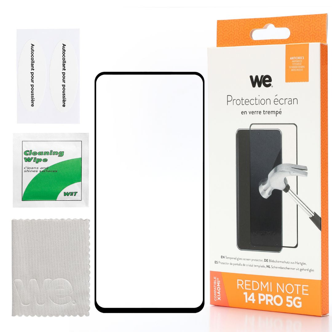 WE verre trempé XIAOMI REDMI NOTE 14 PRO 4G/5G - couverture complète 3D incurvé
