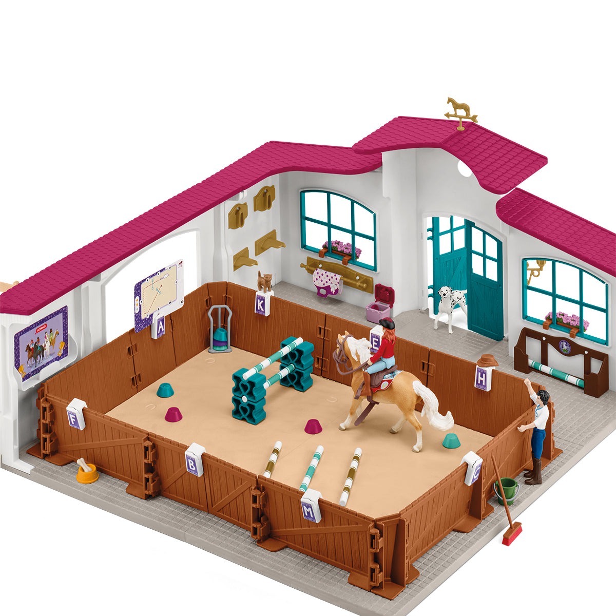 Grand Manege Equestre, Coffret figurine et accessoires, Schleich 42639 Horse Club, Pour enfant des 5 ans