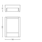 Applique murale - PHILIPS - Arbour - Éclairage extérieur - Lumiere blanche chaude - Large - IP44