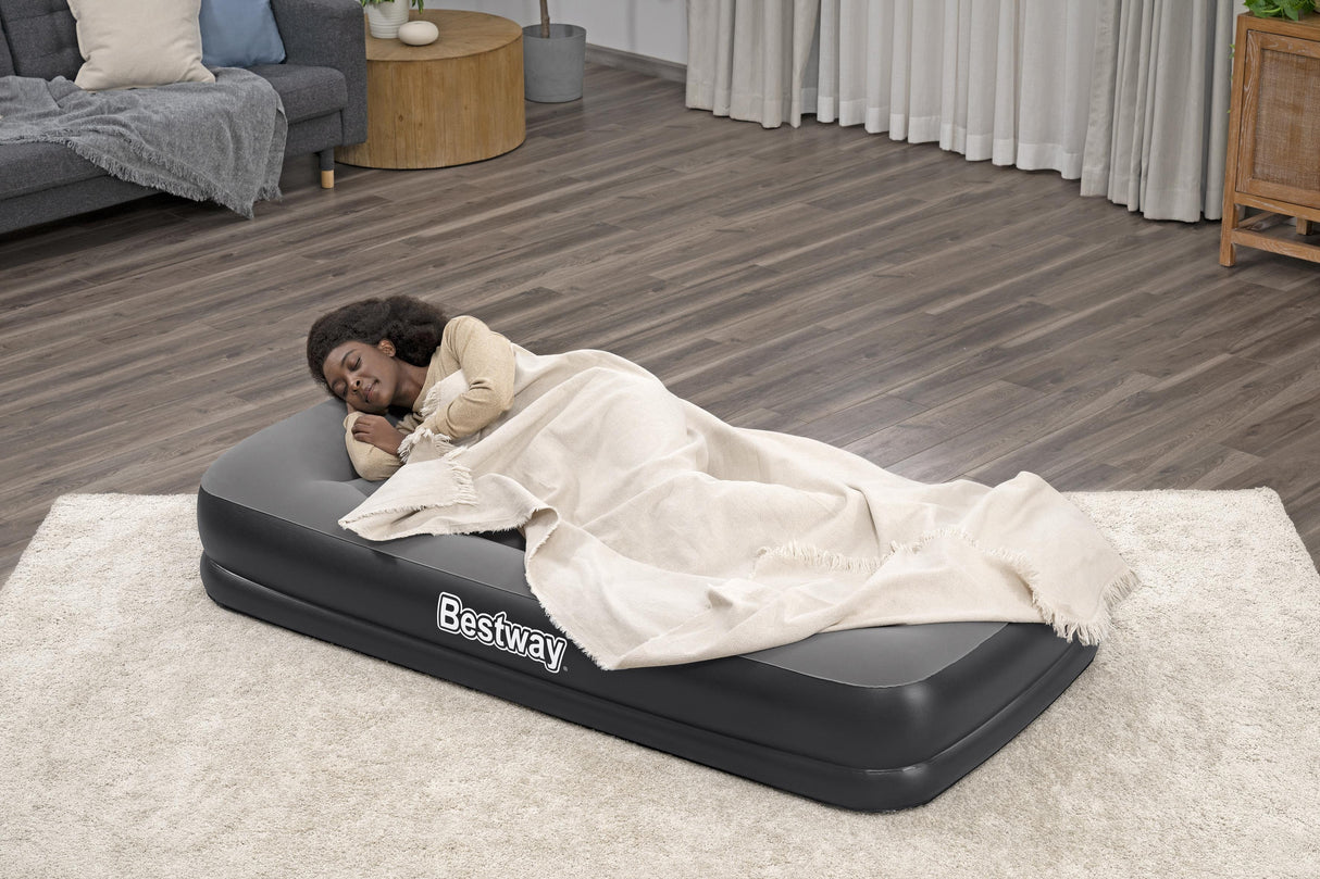 Matelas gonflable - BESTWAY - 671BT - Tritech Twin - 1 personne, pompe USB intégrée, 1,91 m x 97 cm x 36 cm