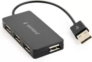 Hub USB 2.0 Gembird - 4 ports 15cm (Noir)