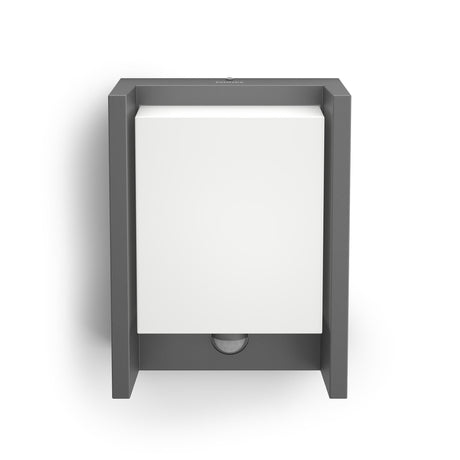 Applique murale - PHILIPS - Arbour - Lumiere blanche chaude - Avec capteur - Large - IP44