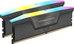 Kit Barrettes mmoire 32Go (2x16Go) DIMM DDR5 Corsair Vengeance RGB  5200MHz CL40 AMD Expo (Noir)