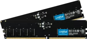 Kit Barrettes mémoire 32Go (2x16Go) DIMM DDR5 Crucial Classic 5600MHz (Noir)