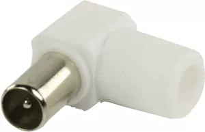 Lot de 2 Connecteurs Valueline Coaxial mïÂ¿Â½le (Blanc)