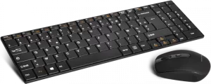 Pack 2en1 (Clavier/Souris) sans fil Advance Slim Compact (Noir)