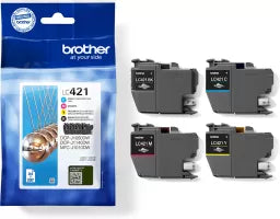 Pack 4 cartouches d'encre Brother LC-421 (Noir + Couleurs)