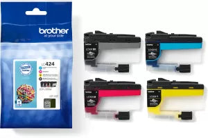 Pack 4 cartouches d'encre Brother LC-424 VAL (Noir + Couleurs)