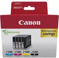Pack 4 cartouches d'encre Canon PGI-2500 (Noir + Couleurs)