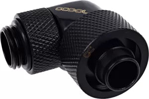Raccord rotatif coudé é compression pour Tube é16mm - G1/4 Alphacool Eiszapfen (Noir)