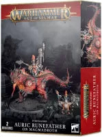 Warhammer AoS - Fyreslayers Runefather on Magmadroth